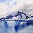 Painting of the majesty of the Antarctic Sound