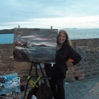 Painting at Night St Malo