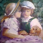Puppy Love OIL 70cm x 60cm