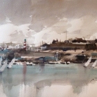 Plymouth Hoe and Barbican from Mount Batten (SOLD)