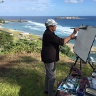 Painting Kingston Beach from Flagstaff Hill
