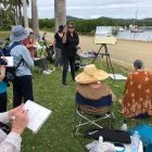 Group painting in Cooktown