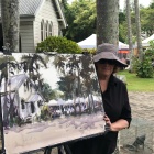 Painting-of-St-Marys-Church-and-market-at-Port-Douglas
