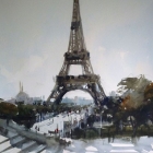View of the Eiffel Tower (54 x 74cm)