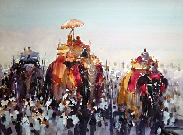 Diwali Parade (WC 98x74cm)