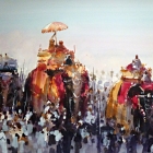Diwali Parade (WC 98x74cm)