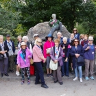 The group next to the Oscar Wilde statue