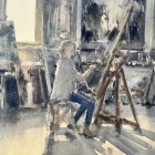 The-Artist-WC-unframed-50x40cm