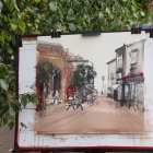 Pen and wash Sidmouth St scene