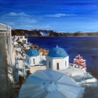 Oia, Santorini Greece (OIL, 1000cm x 1000cm)
