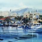Demonstration painting Constitution Dock Hobart