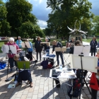 The group painting Sheep Street Stratford-uopn-Avon