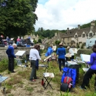 The group painting at Castle Combe