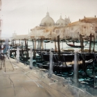 The Artist in Venice (WC 100x54cm)